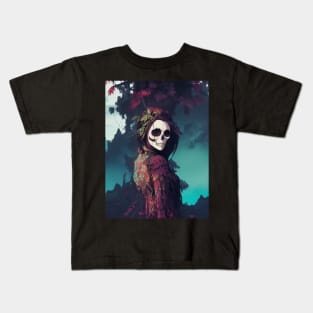 Gothic Reverie: Unleashing the Intrigue of Skulls in Alternative Design Kids T-Shirt